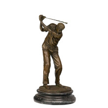 Sports Brass Statue Golfer Decoration Bronze Sculpture Tpy-394